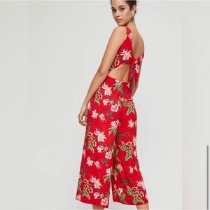 Wilfred Écoulement Jumpsuit Goji Berry Color Size 0 Fits like an XS